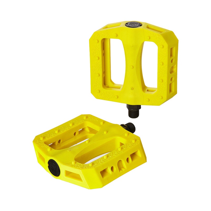S&M Mike Hoder BTM Nylon BMX Platform Pedals – 9/16 – Yellow