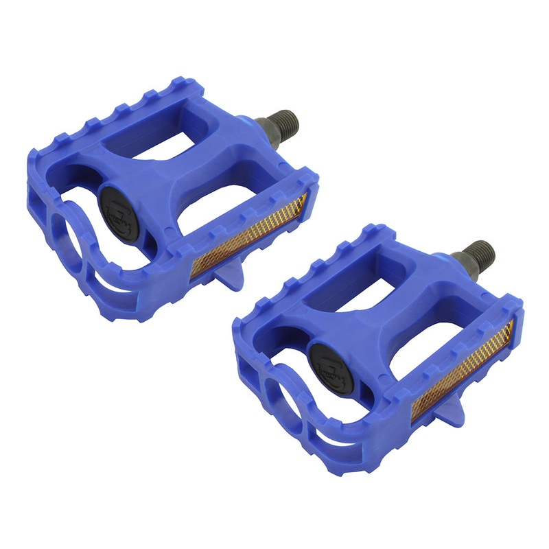 Blue Plastic Bicycle Pedals 1/2 for 1 piece crank- Live4Bikes blue 1/2″