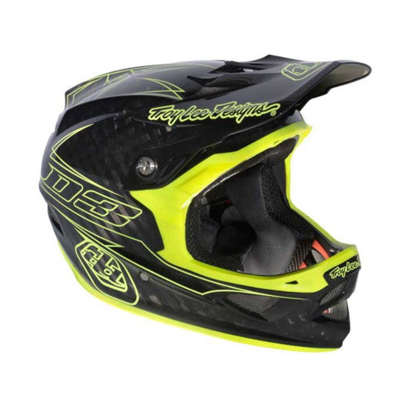 Troy Lee 2013 D3 Carbon Helmet-Pinstripe Yellow X-Small