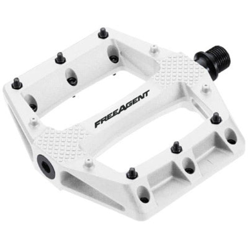 F/A Pedal,Dbl Agent,9/16”,Wht Thermoplastic,Sealed Bear&Du Double Agent Platform  Pedals NA White