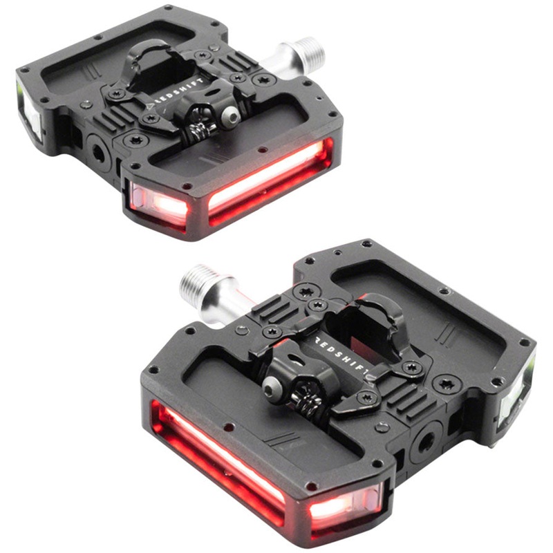 Redshift Sports Arclight Pro Clipless Pedals – Aluminum 9/16″ Black w/Lights