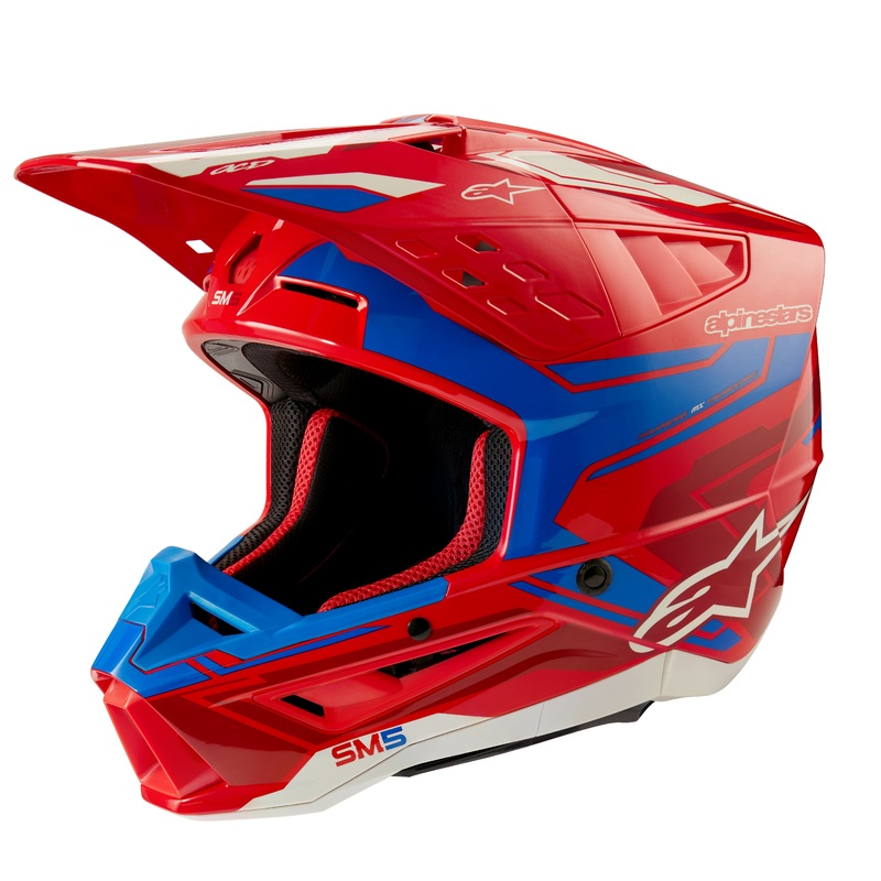 ALPINESTARS S-M5 Helmet Bright Red/Blue X-Large