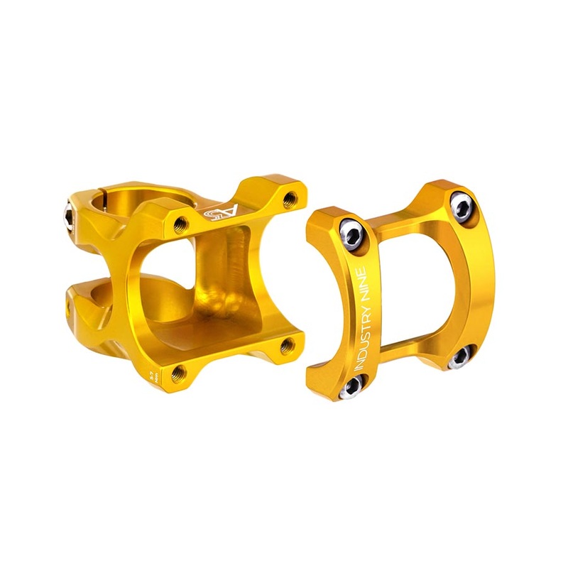 Industry Nine A35 Stem – 32mm 35mm Clamp +/-5 1 1/8″ Aluminum Gold