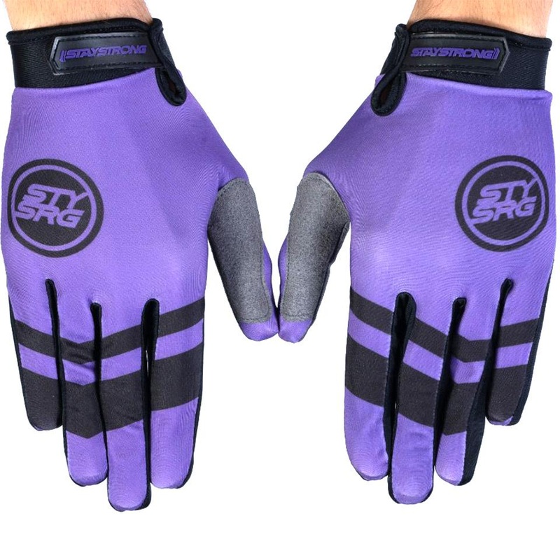 Stay Strong Chevron Youth Gloves – Purple Small