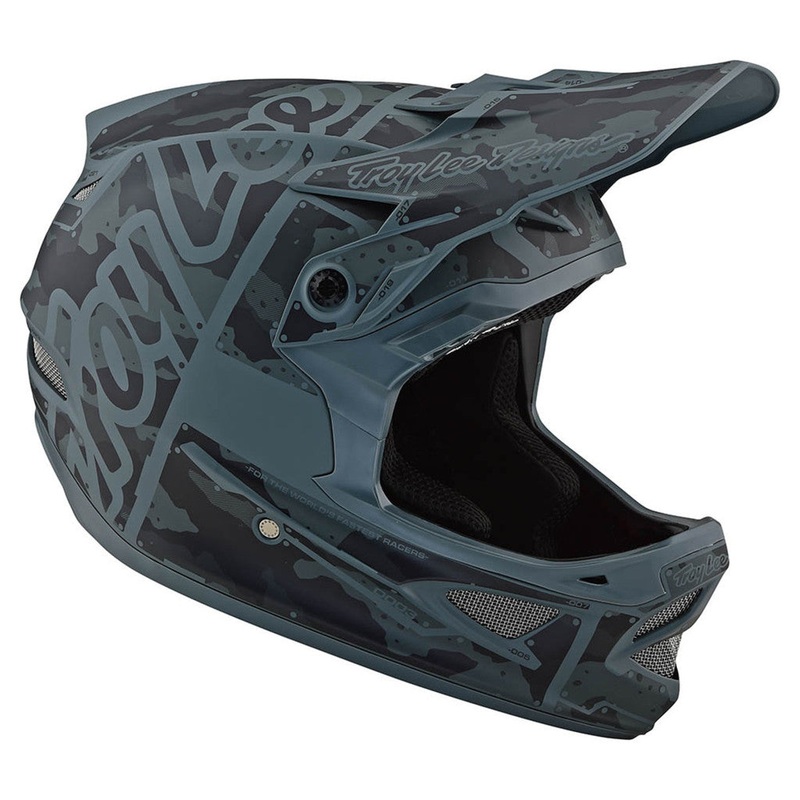 Troy Lee Designs D3 Fiberlite Factory Camo Helmet-Green X-Small