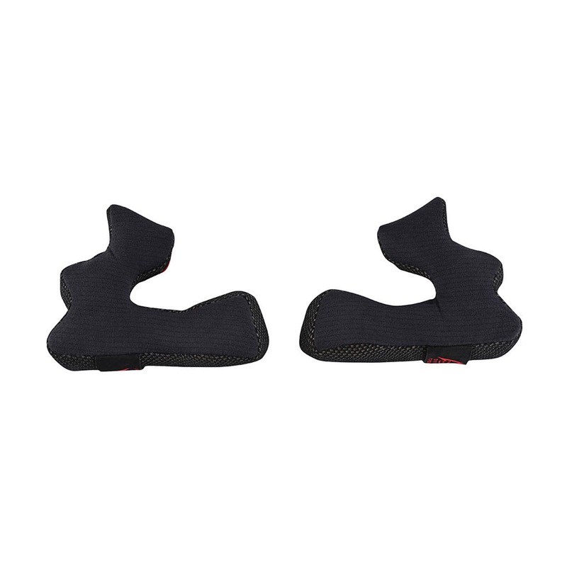 Troy Lee Designs D4 Cheek Pad Set-Solid Black BLACK XS