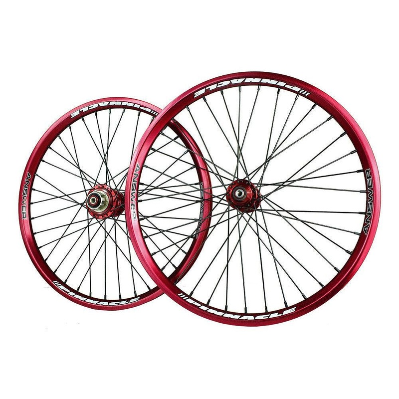 Answer 24 x 1.75 Pinnacle Pro Wheel Set ” Red Right Hand Drive