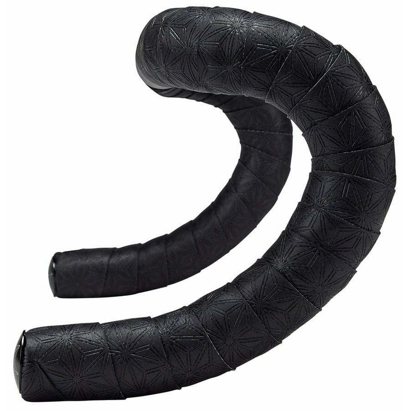 Super Sticky Kush Classic Bar Tape: Black with Ano Black Plugs Black