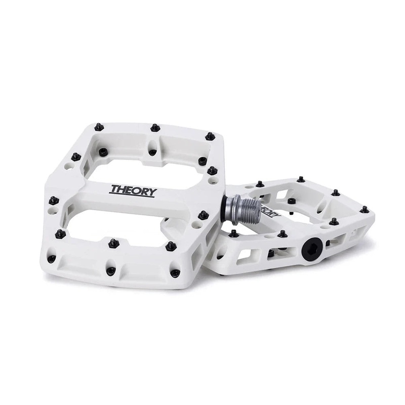 Theory Median Nylon Platform Pedals – Sealed – Removable Pins – 9/16″ – White