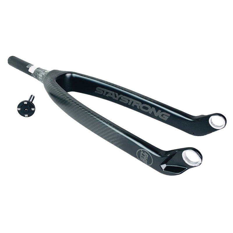 Avian x Stay Strong Versus Pro Tapered Carbon BMX Race Fork-24″-20mm Matte Black