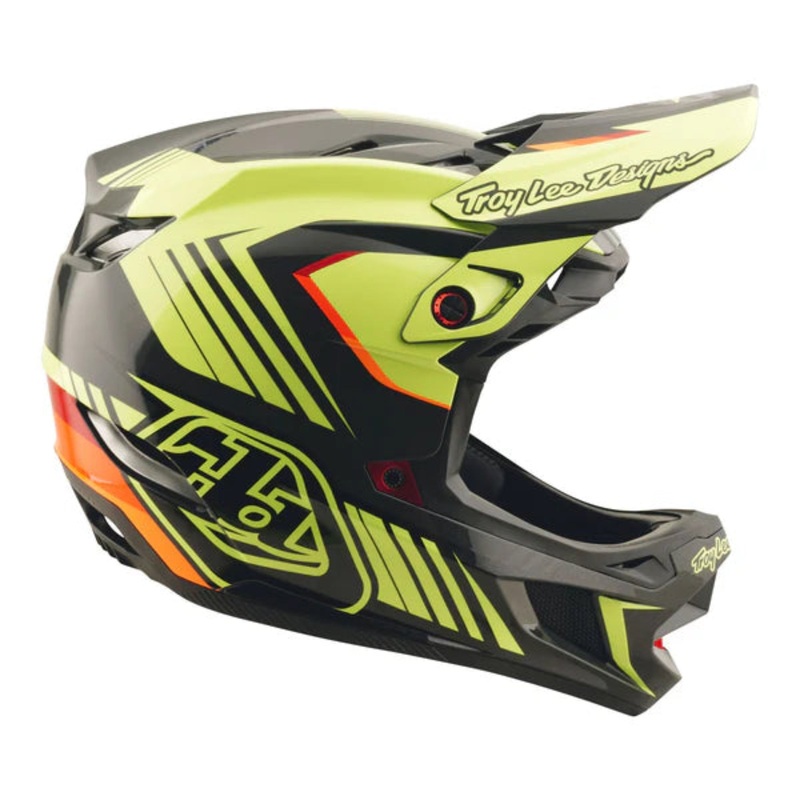 Troy Lee Designs D4 Polyacrylite MIPS BMX Race Helmet-Qualifier Black/Yellow Adult X-Small