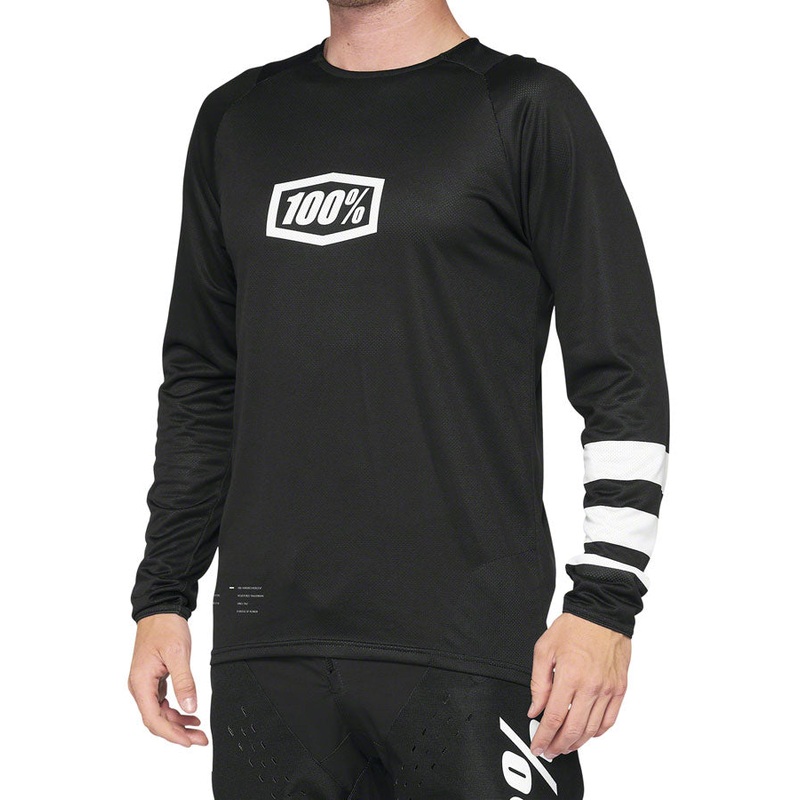 100% R-Core Jersey – Black/White, Long Sleeve, Men’s, Small